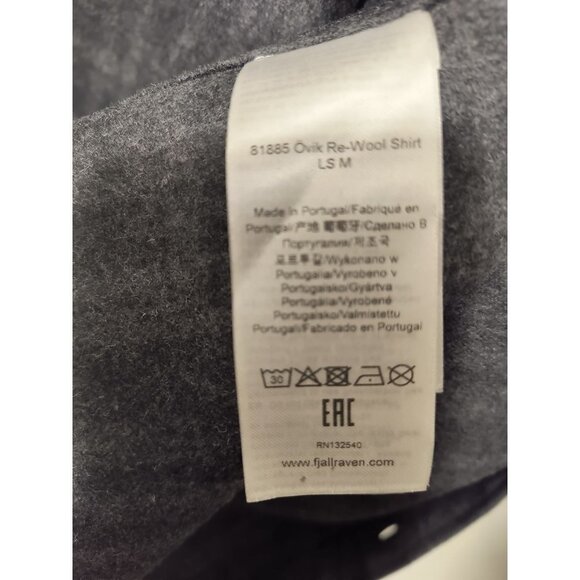 Fjällräven Övik Re-Wool Long-Sleeve Shirt Men's size XL Rare Sold Out Design - Picture 10 of 14